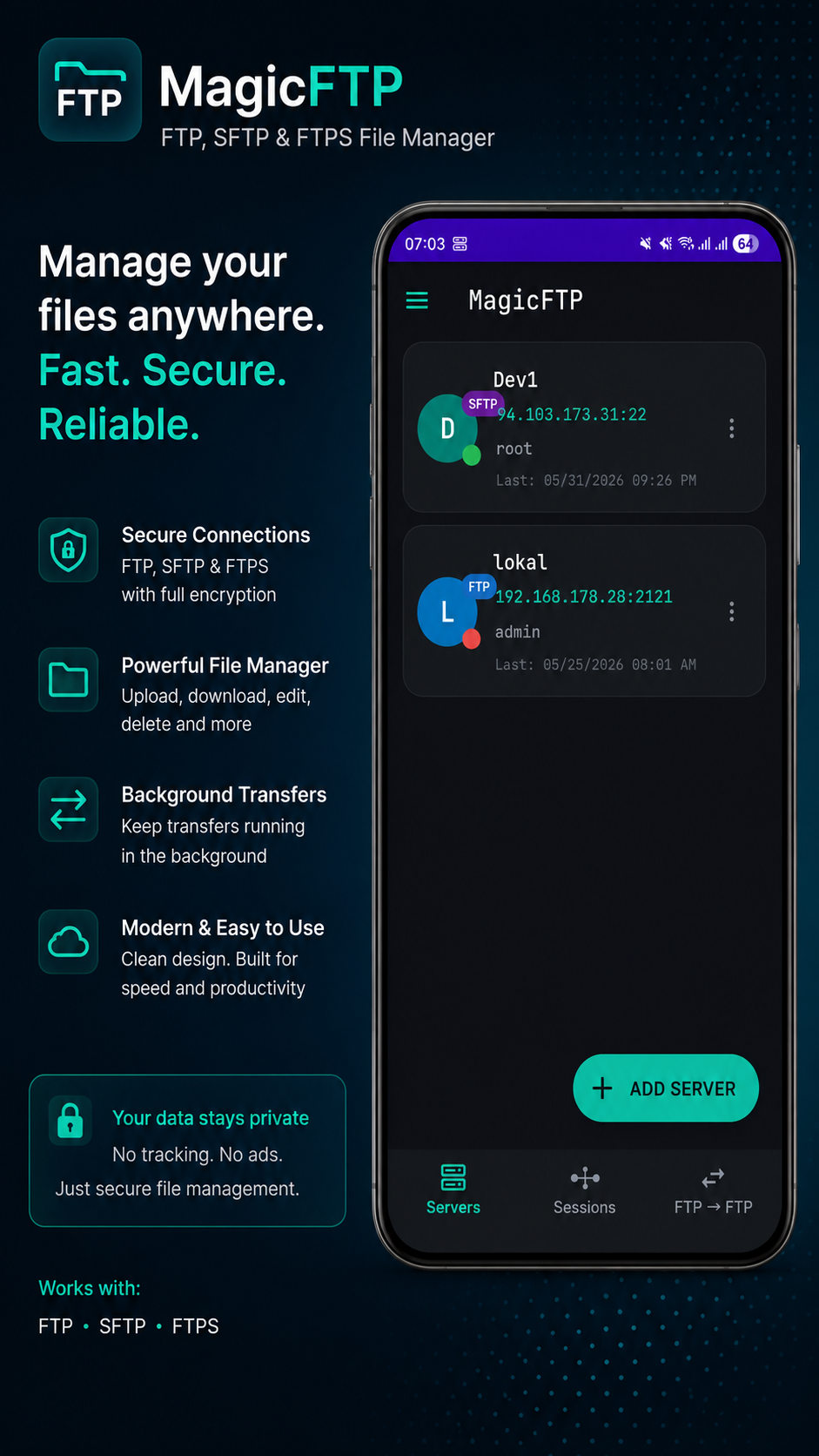 MagicFTP Screenshot 1